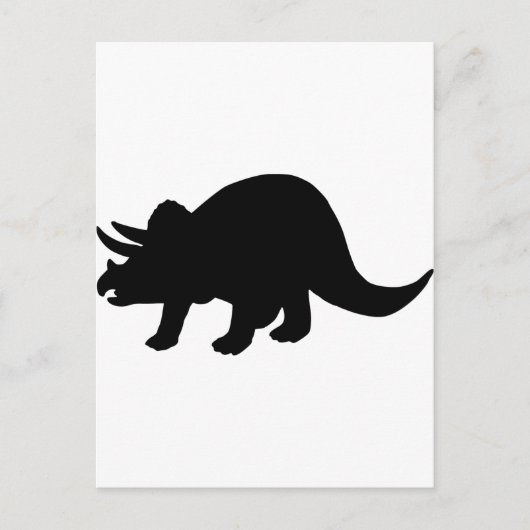 Dinosaur - Triceratops Briefkaart (Voorkant)
