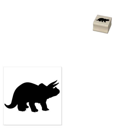 Dinosaur Triceratops Dino Schattig Kind Rubberstempel (Gestempeld)