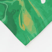 Dinosaur Triceratops Green Swirl Custom Name Fleece Deken (Hoek)
