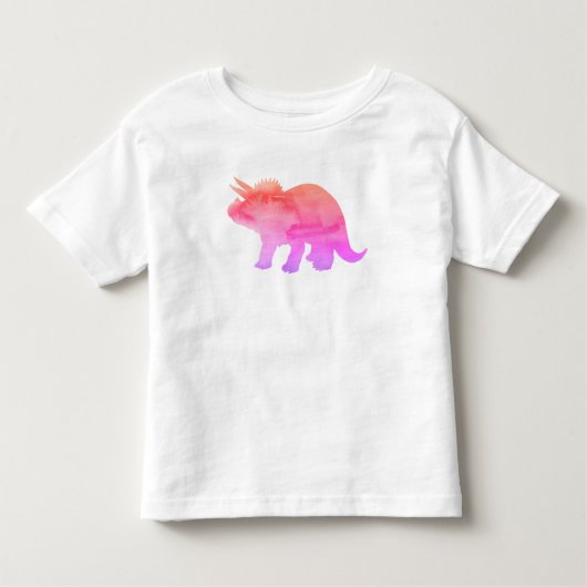 Dinosaur Triceratops Neon Painting Kinder Shirts (Voorkant)