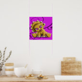 Dinosaur Triceratops Poster (Keuken)