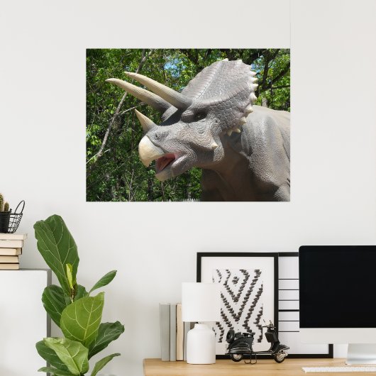 Dinosaur Triceratops Poster (Thuiskantoor)