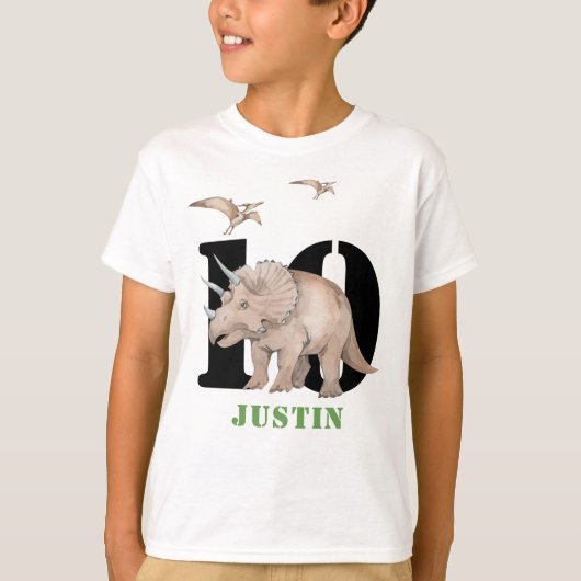 Dinosaur Triceratops T-Shirt (Voorkant)