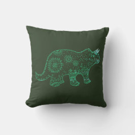 Dinosaur, Triceratops tekening Cushion Kussen