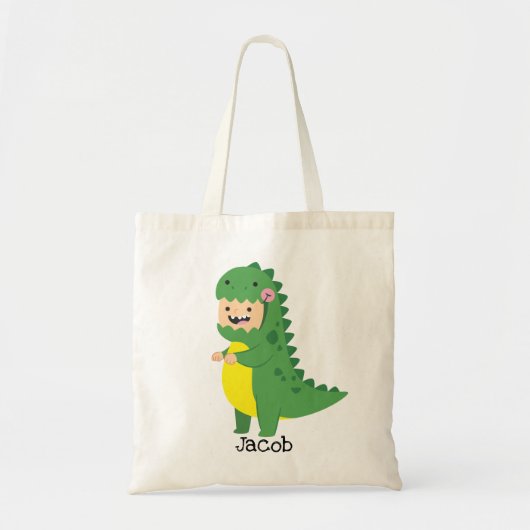 Dinosaur Trick or treat Bag | Halloween Tote Bag (Voorkant)