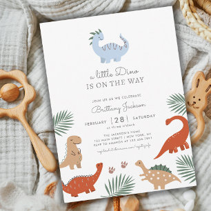 Dinosaur Tropical Baby shower Invitation Kaart