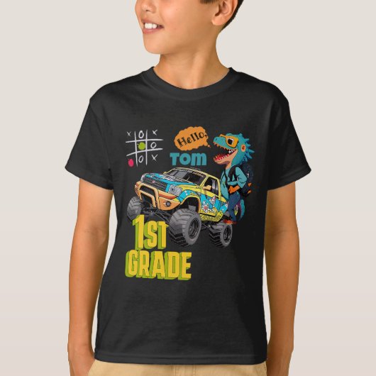 Dinosaur Truck 1st Grade - Leuke  Shirt" T-shirt (Voorkant)