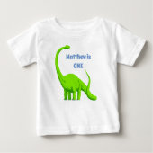 Dinosaur Tshirt BOYS 1st Birthday ADD Naam en leef (Voorkant)