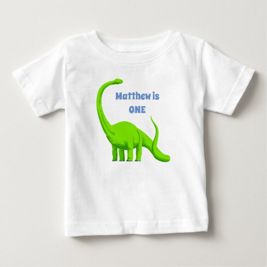 Dinosaur Tshirt BOYS 1st Birthday ADD Naam en leef (Voorkant)