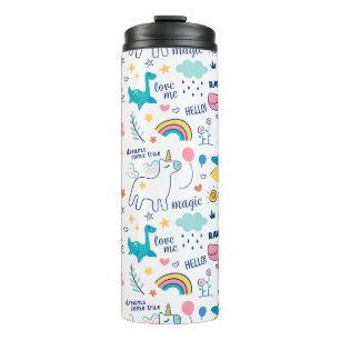 Dinosaur Tumbler, geïsoleerd Tumbler, regenboogsch Thermosbeker