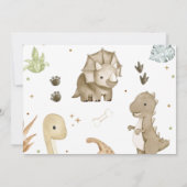 Dinosaur Twee Rex 2e Verjaardagsfeestje Kaart (Achterkant)