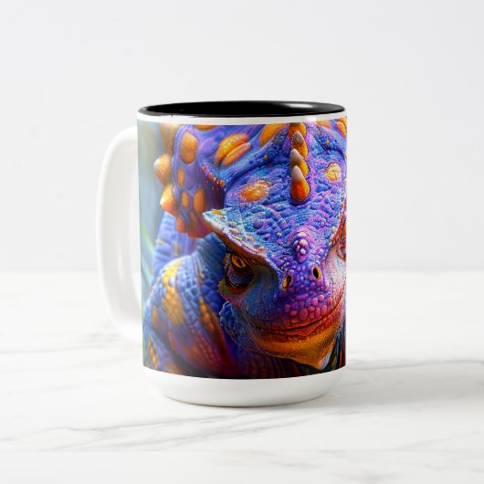 DInosaur Tweekleurige Koffiemok (Voorkant links)