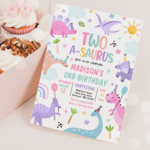 Dinosaur Two-A-Saurus 2e verjaardag