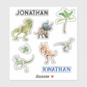 Dinosaur Tyrannosaurs T-rex Raptor Waterverf Sticker (Vel)