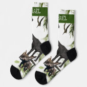 Dinosaur Tyrannosaurus gepersonaliseerde naam Rapt Sokken (Links)