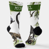 Dinosaur Tyrannosaurus gepersonaliseerde naam Rapt Sokken (Gebogen)