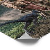 Dinosaur Tyrannosaurus Gorilla Velociraptor Poster (Hoek)