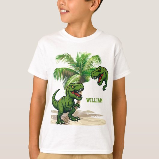 Dinosaur Tyrannosaurus Rex forest T-shirt (Voorkant)