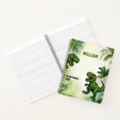 Dinosaur Tyrannosaurus Rex oerwoud Notitieboek (Binnen)