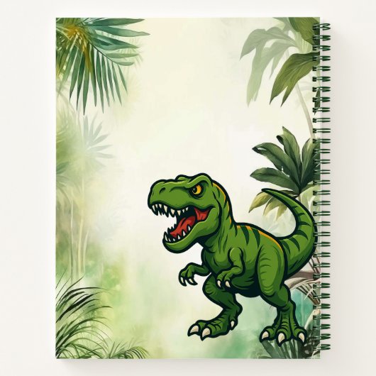 Dinosaur Tyrannosaurus Rex oerwoud Notitieboek (Achterkant)