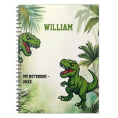 Dinosaur Tyrannosaurus Rex oerwoud Notitieboek (Voorkant)