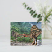 Dinosaur Tyrannosaurus Spinosaurus Briefkaart (Staand voorkant)