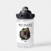 Dinosaur Tyrannosaurus T-rex gepersonaliseerde naa Waterfles (Achterkant)