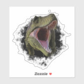 Dinosaur Tyrannosaurus T-rex Hole Rip Sticker (Vel)