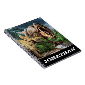 Dinosaur Tyrannosaurus Triceratops Attack Notitieboek (Rechterzijde)