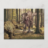 Dinosaur Tyrannosaurus Triceratops Briefkaart (Voorkant)