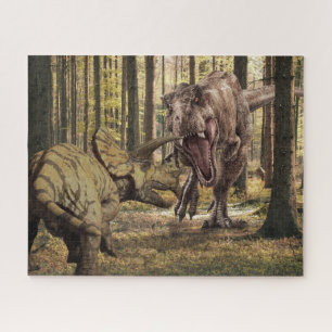 Dinosaur Tyrannosaurus Triceratops Legpuzzel
