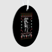 Dinosaur Ugly KerstSweater Funny Holiday Ornament (voorkant)