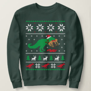 Dinosaur Ugly KerstSweater - Grappig kerstfeest Trui