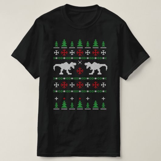 dinosaur Ugly KerstSweater T-shirt (Design voorkant)