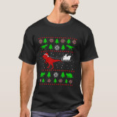 Dinosaur Ugly KerstSweater voor volwassenen kinder T-shirt (Voorkant)