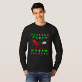 Dinosaur Ugly KerstSweater voor volwassenen kinder T-shirt (Voorkant volledig)