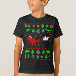 Dinosaur Ugly KerstSweater voor volwassenen T-shirt