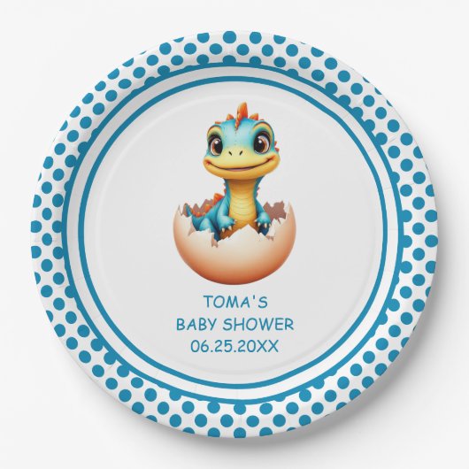 Dinosaur uit ei papieren bordje (Voorkant)