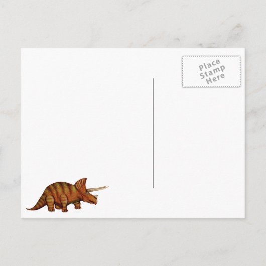 Dinosaur Uitnodiging Briefkaart (Achterkant)