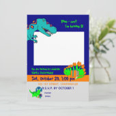 Dinosaur-uitnodiging Kaart (Staand voorkant)