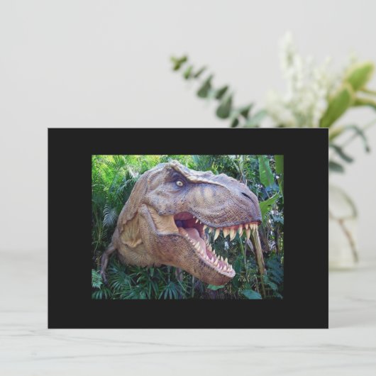 Dinosaur-uitnodiging Kaart (Staand voorkant)