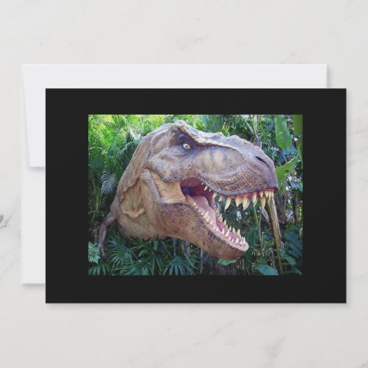 Dinosaur-uitnodiging Kaart (Achterkant)
