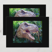 Dinosaur-uitnodiging Kaart (Voorkant / Achterkant)