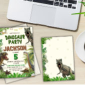 Dinosaur uitnodiging P