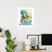 Dinosaur Vacation Wwou dat je hier was Poster (Thuiskantoor)