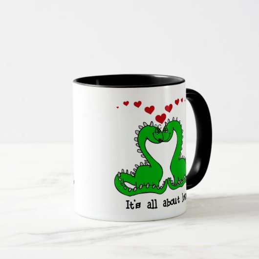 Dinosaur Valentijn Love Mok (Voorkant rechts)
