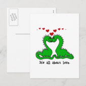 Dinosaur Valentijn Love Tshirts and Gifts Feestdagenkaart (Voorkant / Achterkant)