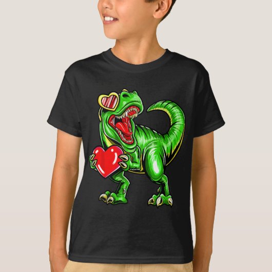 Dinosaur valentijn trex Valentijnsdag moederdag T-shirt (Voorkant)