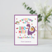 Dinosaur Valentijn U bent Dino-mite Classroom Briefkaart (Staand voorkant)