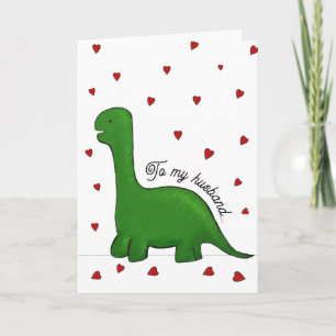 Dinosaur Valentijnsdag echtgenoot Kaart
